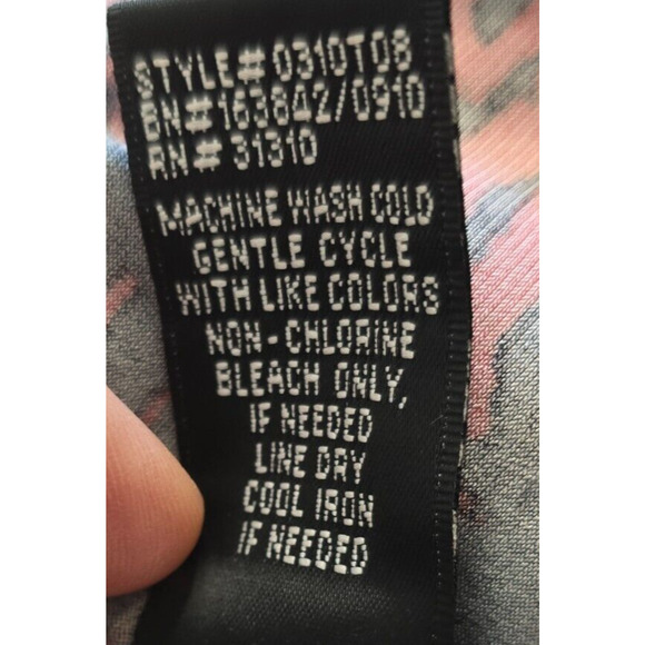 AB Studio Dress Women's 14 Red Black Aztec Floral Pattern Bodycon Long Sleeve - Picture 5 of 16